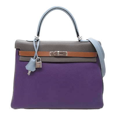 エルメス ケリー35 トゴ アルルカン シルバー