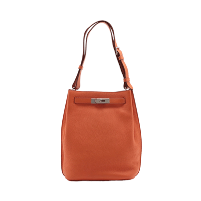 エルメス ソーケリー22 トゴ オレンジ シルバー