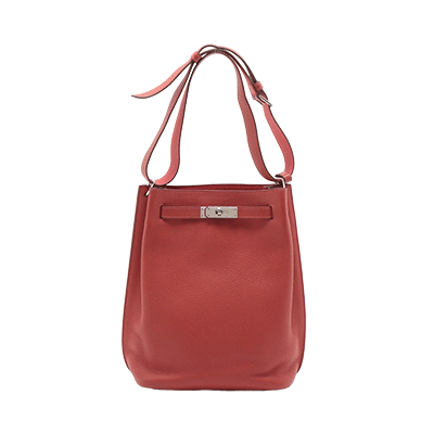 エルメス ソーケリー22 ヴェルソ トリヨンクレマンス ルージュデュセス×ルージュピヴォワンヌ シルバー