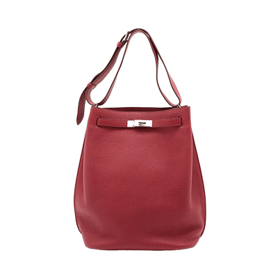 エルメス ソーケリー26 トゴ ルビー シルバー
