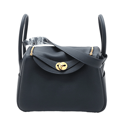 エルメス リンディ26 トリヨンクレマンス ブルーニュイ ゴールド