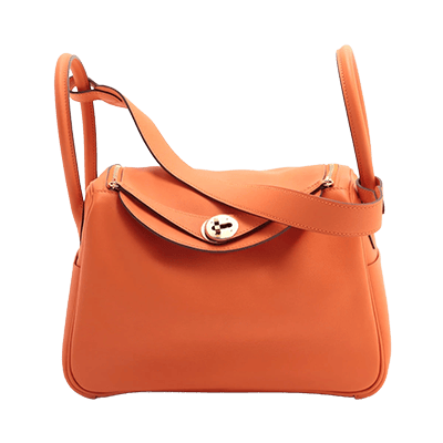 エルメス リンディ26 ヴェルソ ヴォースイフト オレンジ×ルージュグレナ シルバー