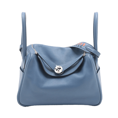 エルメス リンディ26 トレサージュ ヴォースイフト ブルーブライトン シルバー