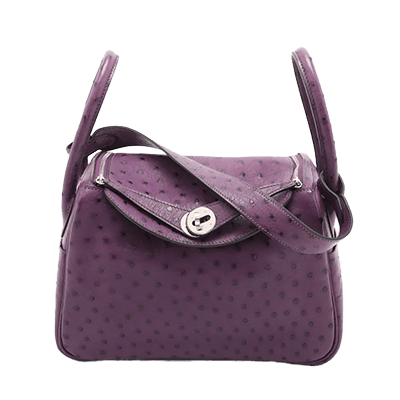 エルメス リンディ26 オーストリッチ ヴィオレ シルバー