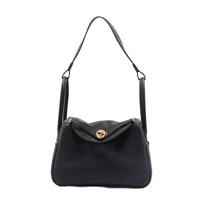 エルメス リンディ26 ヴェルソ スイフト ブルーインディゴ×オレンジポピー ゴールド