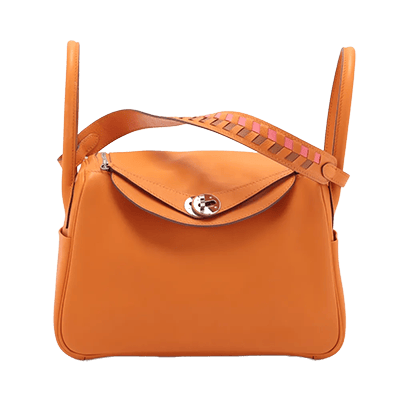 エルメス リンディ26 トレサージュ ヴォースイフト×ヴォーエプソン アプリコット×ローズアザレ×ゴールド シルバー