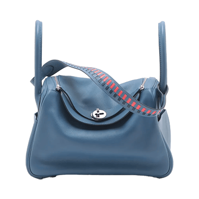 エルメス リンディ26 トレサージュ ヴォーエプソン ブルーブライトン シルバー