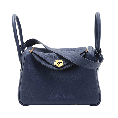 エルメス リンディ26 トリヨンクレマンス ディープブルー ゴールド