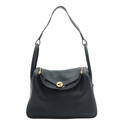 エルメス リンディ30 トリヨンクレマンス ブルーニュイ ゴールド