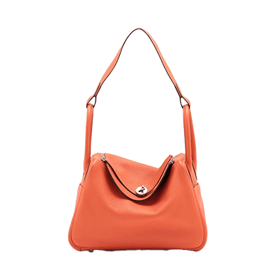 エルメス リンディ30 ヴェルソ トリヨンクレマンス オレンジポピー×ボルドー シルバー