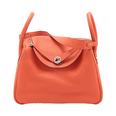 エルメス リンディ30 トリヨンクレマンス オレンジポピー シルバー