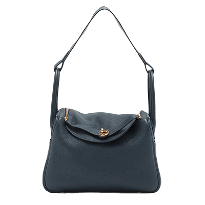 エルメス リンディ30 トリヨンクレマンス ブルーニュイ シルバー