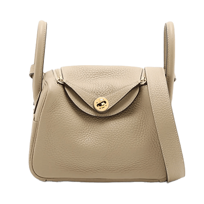 エルメス リンディ ミニ20 ヴェルソ トリヨンクレマンス トレンチxグリアスファルト ゴールド