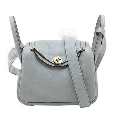 エルメス リンディ ミニ20 トリヨンクレマンス ブルーグラシエ ゴールド