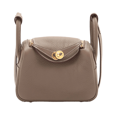 エルメス リンディ ミニ20 トリヨンクレマンス エトゥープ ゴールド