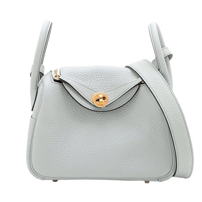 エルメス リンディ ミニ20 トリヨンクレマンス ブルーペール ゴールド