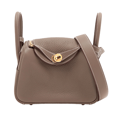 エルメス リンディ ミニ20 トリヨンクレマンス エトゥープ ゴールド