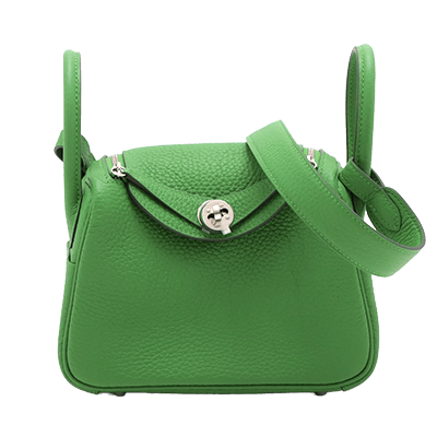 エルメス リンディ ミニ20 トリヨンクレマンス ヴェール ユッカ シルバー