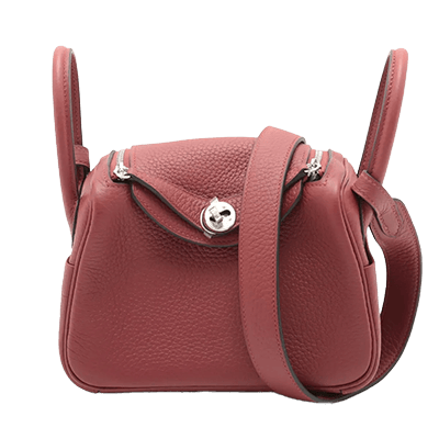 エルメス リンディ ミニ20 トリヨンクレマンス ルージュアッシュ シルバー