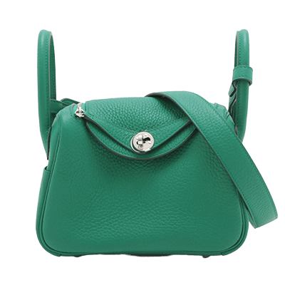 エルメス リンディ ミニ20 トリヨンクレマンス ヴェールジェイド シルバー