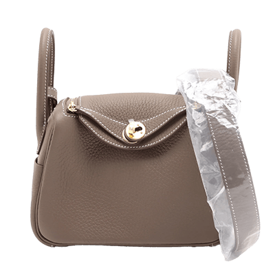 エルメス リンディ ミニ20 トリヨンクレマンス エトゥープ ゴールド