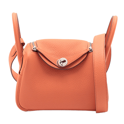 エルメス リンディ ミニ20 トゴ オレンジポピー シルバー