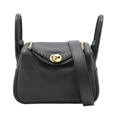 エルメス リンディ ミニ20 タッチ スイフトxアリゲーター ブラック ゴールド