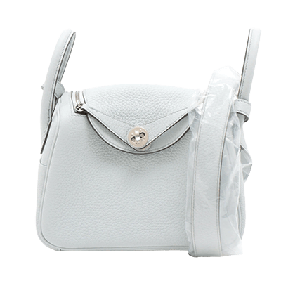 エルメス ミニリンディ トリヨンクレマンス ブルーペール シルバー