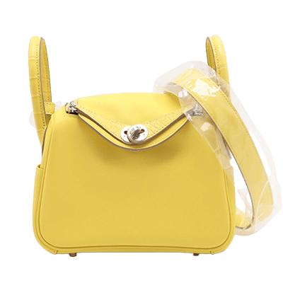 エルメス リンディ タッチ ミニ ヴォースイフト×アリゲーターマット ライム シルバー