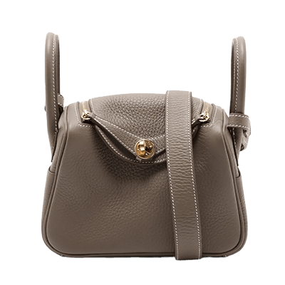 エルメス リンディ ミニ20 トリヨンクレマンス エトゥープ ゴールド