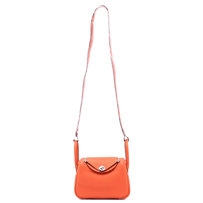 エルメス リンディ ミニ20 トリヨンクレマンス オレンジポピー シルバー