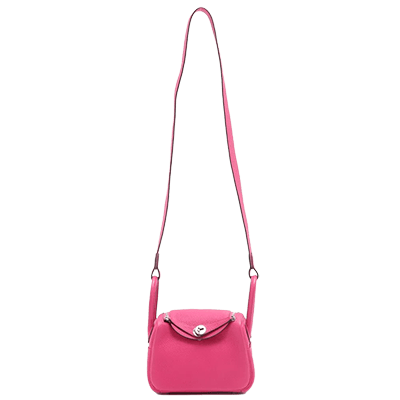 エルメス リンディ ミニ20 トリヨンクレマンス ローズショッキング シルバー