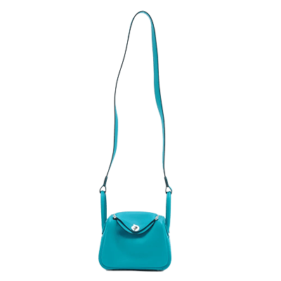 エルメス リンディ ミニ20 スイフト ブルーフリーダ シルバー