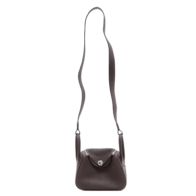 エルメス リンディ ミニ20 トリヨンクレマンス ショコラ シルバー