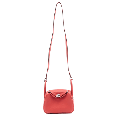 エルメス リンディ ミニ20 トリヨンクレマンス ルージュドクール シルバー