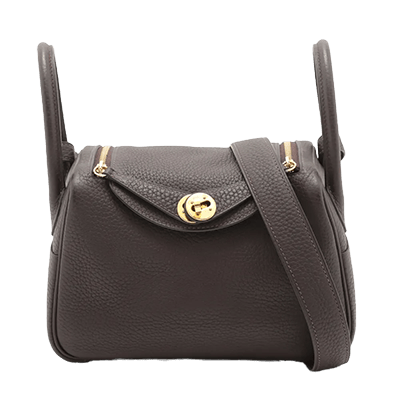 エルメス リンディ ミニ20 トリヨンクレマンス ショコラ シルバー