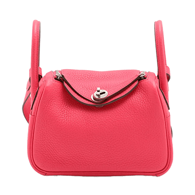 エルメス リンディ ミニ20 トリヨンクレマンス 2WAYショルダーバッグ ローズエクストリーム シルバー