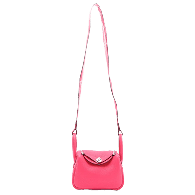 エルメス リンディ ミニ20 トリヨンクレマンス 2WAYショルダーバッグ ローズエクストリーム シルバー