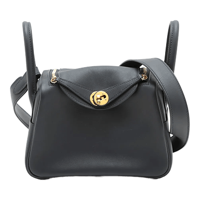 エルメス リンディ ミニ20 ヴェルソ スイフト キャバン×ブルーフリーダ ゴールド