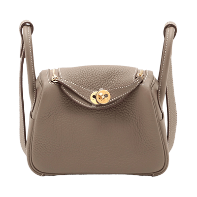 エルメス リンディ ミニ20 トリヨンクレマンス エトゥープ ゴールド