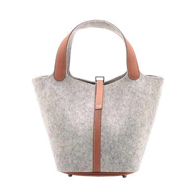 エルメス ピコタンロックタッチMM フェルト×スイフト グリペール シルバー