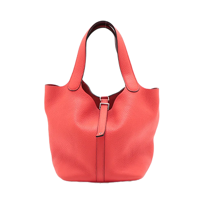 エルメス ピコタンロック22 MM エクラ トリヨンクレマンス オレンジポピー×ボルドー シルバー