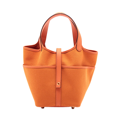 エルメス ピコタンロック カーゴPM トワルゴエラン×スイフト オレンジ ゴールド
