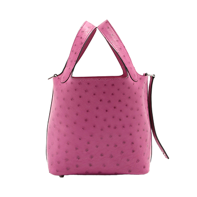 エルメス ピコタンロックPM オーストリッチ ローズパープル シルバー