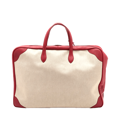 エルメス ヴィクトリア60 トワルアッシュ×トリヨンクレマンス ルージュヴィフ ゴールド