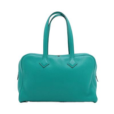 エルメス ヴィクトリア2 フールトゥ35 トリヨンクレマンス ブルーパオン シルバー