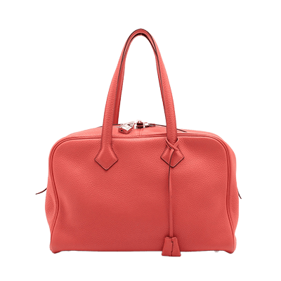 エルメス ヴィクトリア2 35 トリヨンクレマンス ルージュピヴォワンヌ シルバー