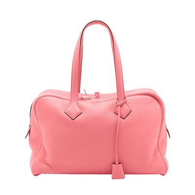 エルメス ヴィクトリア35 トリヨンクレマンス ローズアザレ シルバー