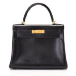 HERMES エルメス ケリー28 BOXカーフ 黒