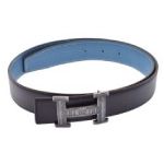 HERMES エルメス Hベルト トゥアレグ トゴ BOXカーフ 黒 ブルージーン